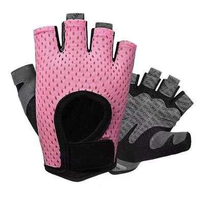 Sporto salės kūno rengybos pirštinės Svorio kilnojimo pirštinės Moteriškos Vyriškos Crossfit treniruotės Kultūrizmo pirštinės Puspirščio rankų apsauga porai