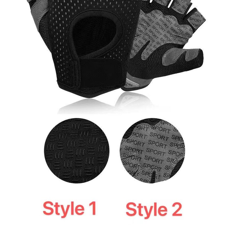 Sporto salės kūno rengybos pirštinės Svorio kilnojimo pirštinės Moteriškos Vyriškos Crossfit treniruotės Kultūrizmo pirštinės Puspirščio rankų apsauga porai