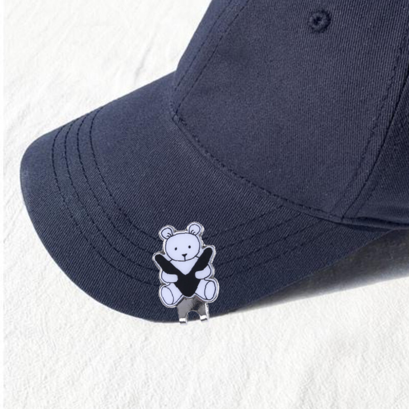 Kopča za šešir s uzorkom medvjeda, magnetski marker, personalizirana kopča za kapu za golf, otporna na hrđu, izdržljiva kopča za šešir za golf, marker za lopticu, oprema za golf