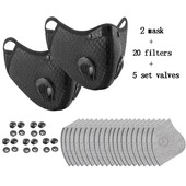 Biciklistička maska za lice s filtrom Velika maska za prašinu Sportska periva ljetna maska za višekratnu upotrebu za muškarce Bandana Filtri od aktivnog ugljena