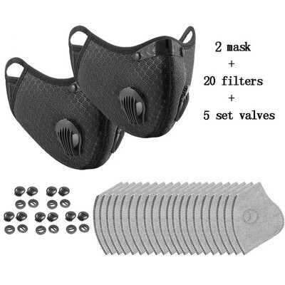 Biciklistička maska za lice s filtrom Velika maska za prašinu Sportska periva ljetna maska za višekratnu upotrebu za muškarce Bandana Filtri od aktivnog ugljena