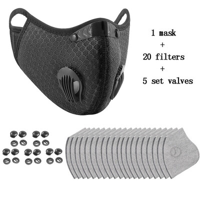 Biciklistička maska za lice s filtrom Velika maska za prašinu Sportska periva ljetna maska za višekratnu upotrebu za muškarce Bandana Filtri od aktivnog ugljena