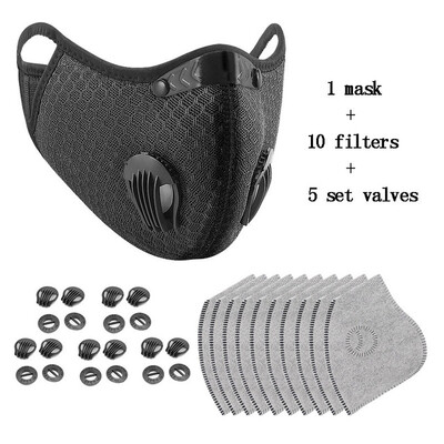 Biciklistička maska za lice s filtrom Velika maska za prašinu Sportska periva ljetna maska za višekratnu upotrebu za muškarce Bandana Filtri od aktivnog ugljena