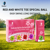 Caiton 12 vnt spalvotų golfo kamuoliukų, daugiasluoksnis dizainas, padidintas skrydžio atstumas, sukimosi valdymas, didelis siūbavimo greitis, patvarus dangtelis.