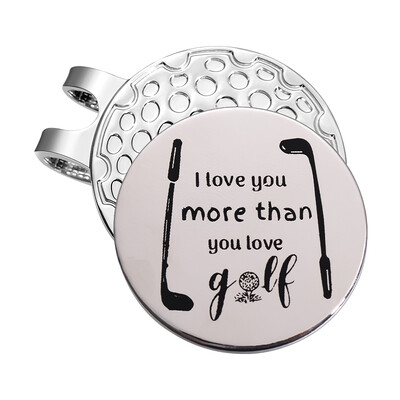 Ľúbim ťa viac ako ty miluješ golf Magnetický klip na klobúk Golfový marker na loptičky Tréningové pomôcky Príslušenstvo Darček pre priateľov milovníkov golfu