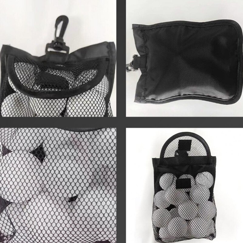 Golfová sieťovaná taška s upevňovacou páskou, veľkokapacitná golfová sieťovaná taška, vnútorné a vonkajšie športy, puzdro na golfové loptičky, príslušenstvo