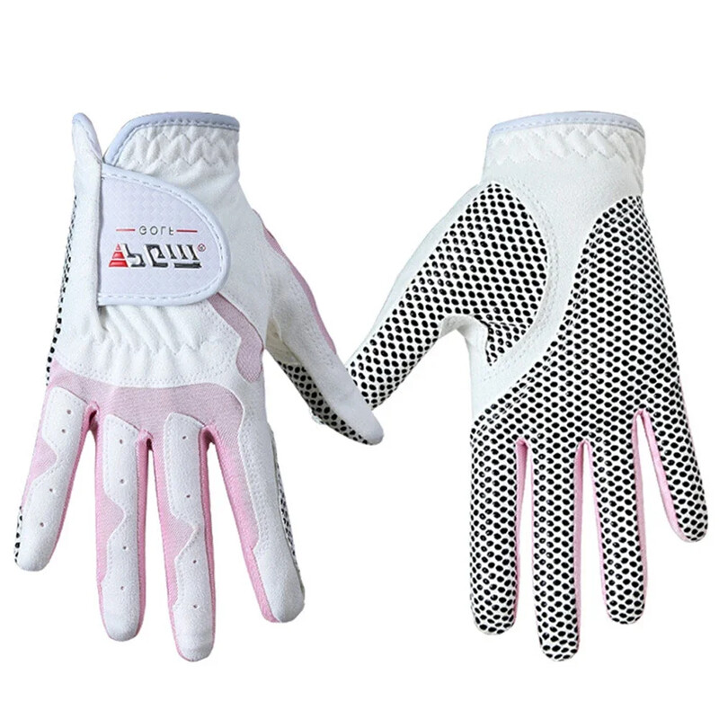 1 ζεύγος γυναικεία γάντια γκολφ Αριστερό χέρι Δεξί Χέρι Sport Υψηλής ποιότητας υφασμάτινα γάντια γκολφ νανομέτρων Αναπνεύσιμη προστασία παλάμης