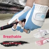 TTYGJ 1 ζευγάρι Γυναικεία αναπνέοντα γάντια γκολφ χωρίς δάχτυλα Γυναικεία αριστερό δεξί γάντια γκολφ Κομψά γάντια οδήγηση πεζοπορία κωπηλασία