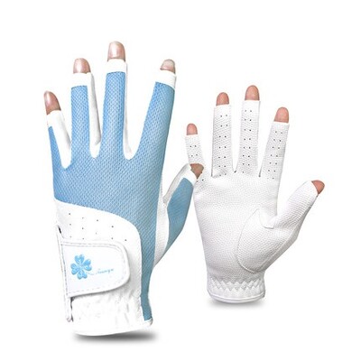 TTYGJ 1 ζευγάρι Γυναικεία αναπνέοντα γάντια γκολφ χωρίς δάχτυλα Γυναικεία αριστερό δεξί γάντια γκολφ Κομψά γάντια οδήγηση πεζοπορία κωπηλασία