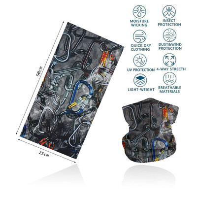 Táj mintás arc nyakkallér, kültéri táj, nyomott bandana női túrasál férfi hegymászó fejfedő porálló arcmaszk