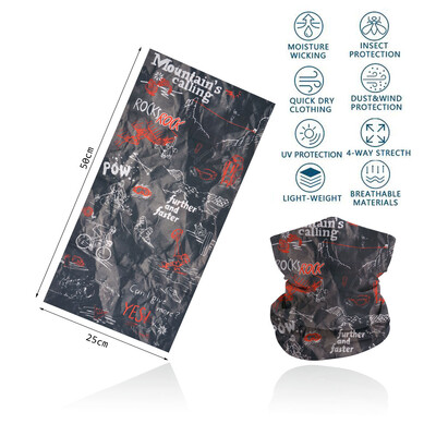 Táj mintás arc nyakkallér, kültéri táj, nyomott bandana női túrasál férfi hegymászó fejfedő porálló arcmaszk