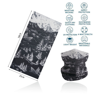 Táj mintás arc nyakkallér, kültéri táj, nyomott bandana női túrasál férfi hegymászó fejfedő porálló arcmaszk