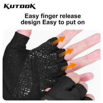 KUTOOK Gym Sports Gloves Ανδρικά Γάντια άρσης βαρών με πλήρη προστασία παλάμης προπόνηση με ιμάντες Ιμάντες καρπού Γάντια άρσης βαρών