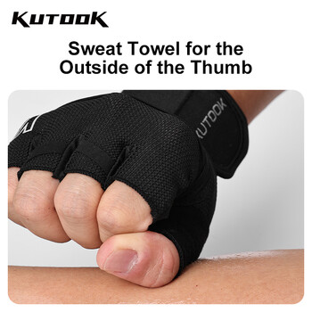 KUTOOK Gym Sports Gloves Ανδρικά Γάντια άρσης βαρών με πλήρη προστασία παλάμης προπόνηση με ιμάντες Ιμάντες καρπού Γάντια άρσης βαρών