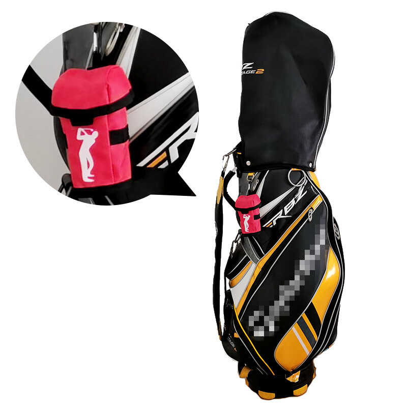 Poliestera maza golfa bumbiņu soma Mini golfa somas ar tēju, mazas kabatas sporta preces, 4 krāsas