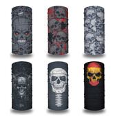 Skull Face Bandana για Ποδηλασία Πεζοπορία Ψάρεμα Προστασία από υπεριώδη ακτινοβολία Quickdry Neck Gaiter Άνδρες Γυναικείες Εκτύπωση Σκελετού Μαντίλι κεφαλιού Balaclava