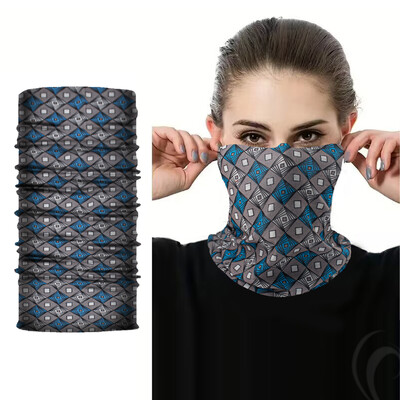 Μάσκα προσώπου ποδηλασίας Ice Silk Outdoor Masks Breathable Fishing Training Sports UV Face Scarf Neck Gaiter Summer Face Bandana Cool