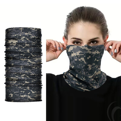 Μάσκα προσώπου ποδηλασίας Ice Silk Outdoor Masks Breathable Fishing Training Sports UV Face Scarf Neck Gaiter Summer Face Bandana Cool