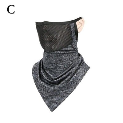 Νέα 1 τμχ μάσκα για κάλυμμα προσώπου μοτοσικλέτας ποδηλάτου ανδρών Ice Silk Cycling Άνοιξη Καλοκαίρι Τριγωνική κρεμαστή μάσκα αυτιών