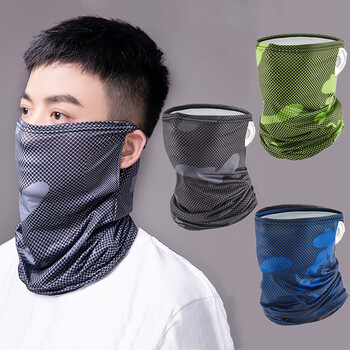 UV защита Шал Ice Silk Face Cover Mask Neck Tube Бързосъхнещ Риболов на открито Колоездене Magic Motorcycle Дишаща бандана