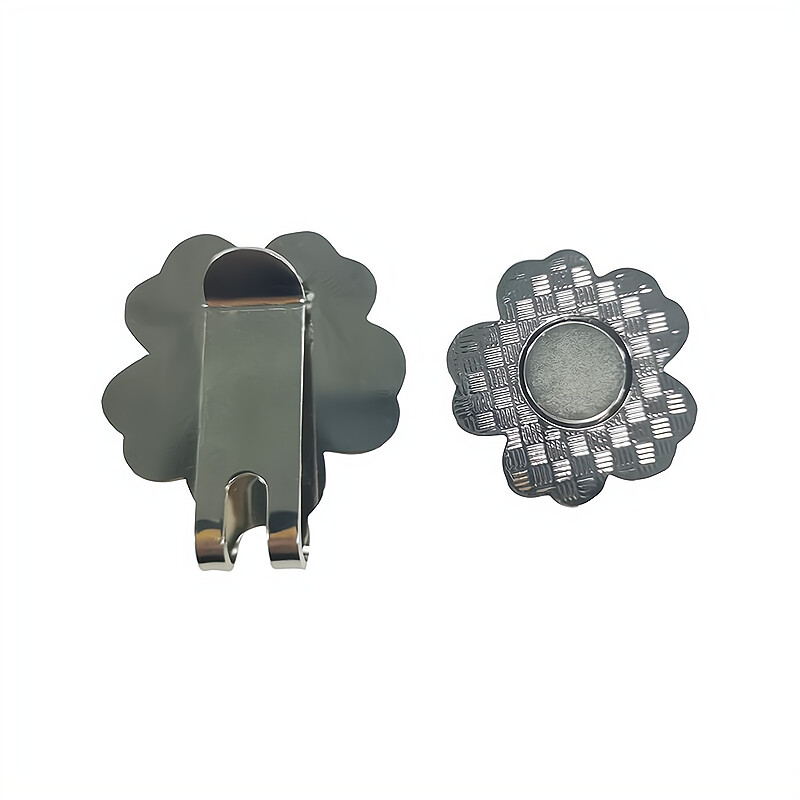 Oznaka loptice za golf s kopčom za šešir za golf, magnetska legura, uzorak cvijeta ružičaste breskve, marker za golf, poklon za lopticu za golf, Sportska isporuka u paketu