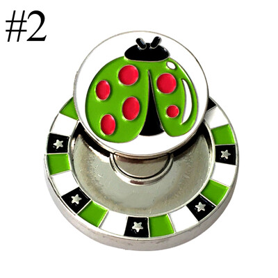 1 τμχ Διπλής στρώσης μπάλα του γκολφ Mark w Μαγνητικό κλιπ καπέλο γκολφ Mark Θέση μπάλας γκολφ 9 είδη για Επιλογή Αξεσουάρ γκολφ Μαρκαδόρος γκολφ