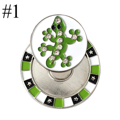 1 τμχ Διπλής στρώσης μπάλα του γκολφ Mark w Μαγνητικό κλιπ καπέλο γκολφ Mark Θέση μπάλας γκολφ 9 είδη για Επιλογή Αξεσουάρ γκολφ Μαρκαδόρος γκολφ