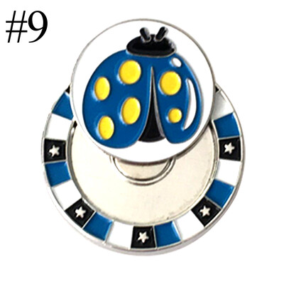 1 τμχ Διπλής στρώσης μπάλα του γκολφ Mark w Μαγνητικό κλιπ καπέλο γκολφ Mark Θέση μπάλας γκολφ 9 είδη για Επιλογή Αξεσουάρ γκολφ Μαρκαδόρος γκολφ