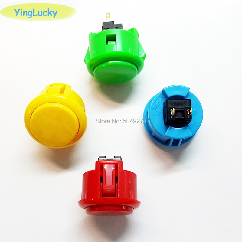 1kom Originalni sanwa gumb OBSF 30 obsf24 arcade tipka 24mm 30mm prekidač Nintendo MAME raspberry pi zamjenski gumbi