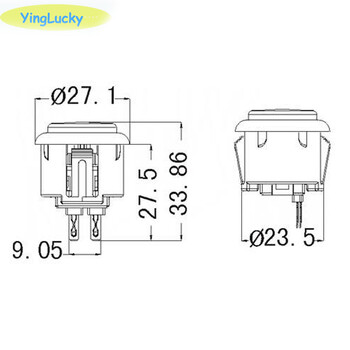 12 τμχ αντίγραφο Sanwa Buttons 30mm 24mm Arcade Push Button Switch Baolian Circle Buttons Micro Switch for Arcade DIY Kit