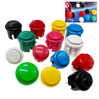 12 бр. Копиране на бутони Sanwa 30 mm 24 mm Arcade Push Button Switch Baolian Circle Buttons Micro Switch For Arcade DIY Kit