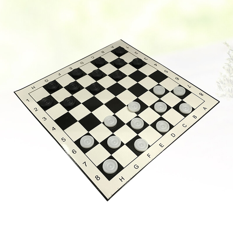 Tarptautinis kiniškų šaškių sulankstomas plastikinis šachmatų ir šaškių rinkinys vaikams suaugusiems