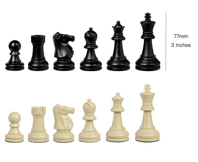 Profesionalna šahovska garnitura, 32 šahovske figure s šahovskom pločom na kotrljanje, društvene igre s crnom torbom za pohranu za svakodnevnu upotrebu na turnirima
