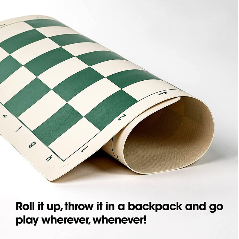 Profesionalna šahovska garnitura, 32 šahovske figure s šahovskom pločom na kotrljanje, društvene igre s crnom torbom za pohranu za svakodnevnu upotrebu na turnirima