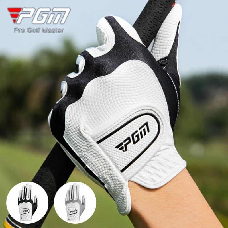 PGM 1 komad muške prozračne rukavice za golf Muške elastične neklizajuće rukavice za lijevu ruku Rukavice za golf s punim prstima mogu dodirivati zaslon