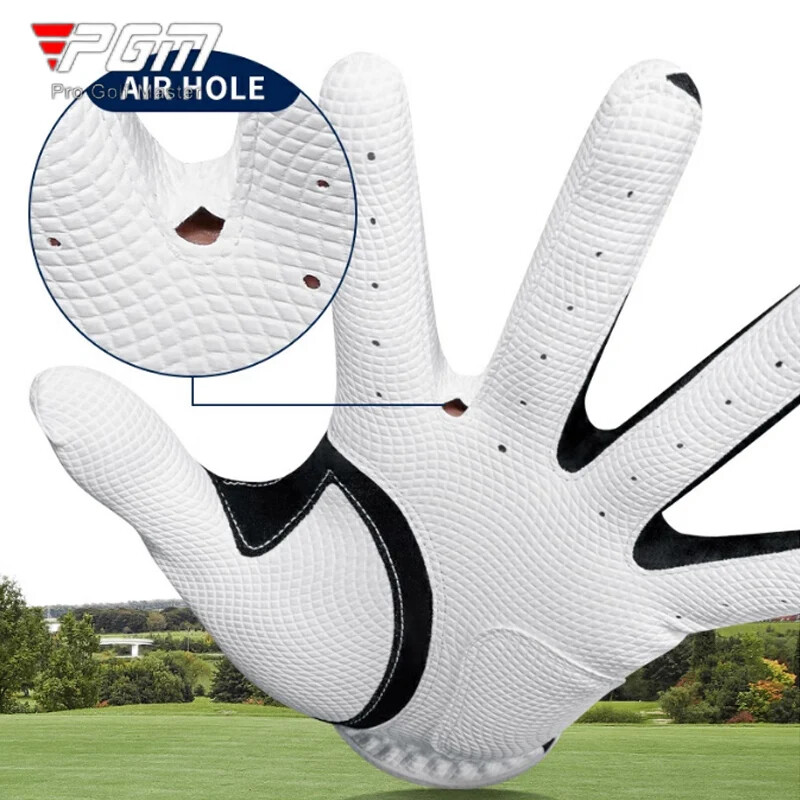 PGM 1 komad muške prozračne rukavice za golf Muške elastične neklizajuće rukavice za lijevu ruku Rukavice za golf s punim prstima mogu dodirivati zaslon