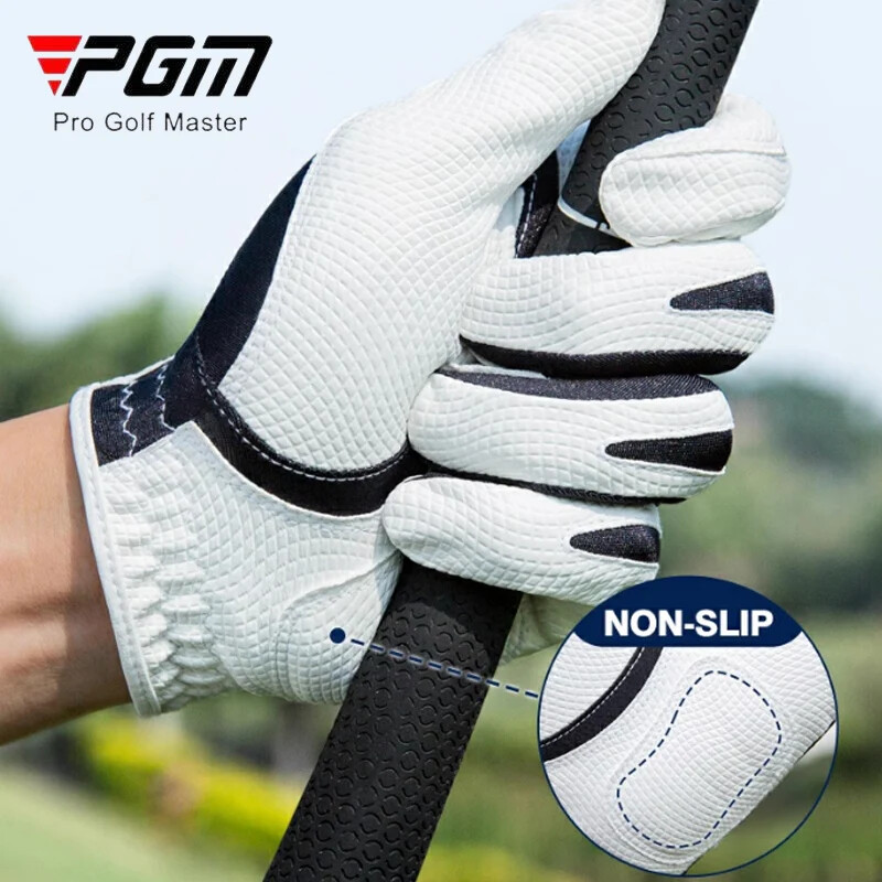 PGM 1 komad muške prozračne rukavice za golf Muške elastične neklizajuće rukavice za lijevu ruku Rukavice za golf s punim prstima mogu dodirivati zaslon
