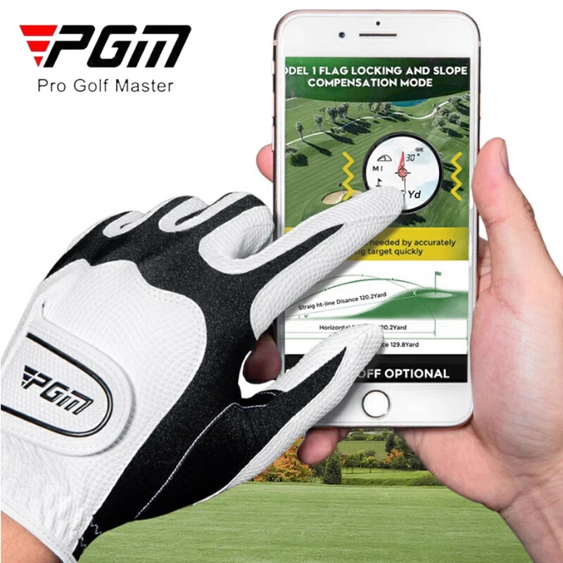 PGM 1 komad muške prozračne rukavice za golf Muške elastične neklizajuće rukavice za lijevu ruku Rukavice za golf s punim prstima mogu dodirivati zaslon