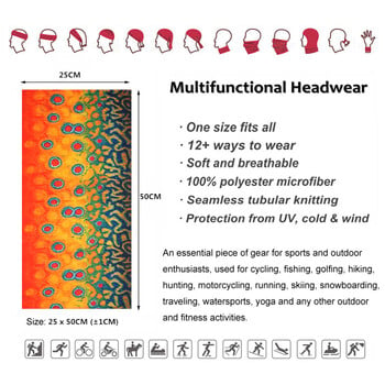 Бандана с шарка на риба Мъже Колоездене Маска за лице Бягане Туризъм Шапки Риболов Калъфка за врата Гети Снуд Дамски Шал Балаклава На открито