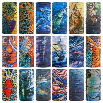 Bandana s ribljim uzorkom Muškarci Biciklistička maska za lice Trčanje Planinarenje Pokrivala za glavu Ribolov Navlaka za vrat Navlaka za nogavice Snood Žene Balaclava šal na otvorenom