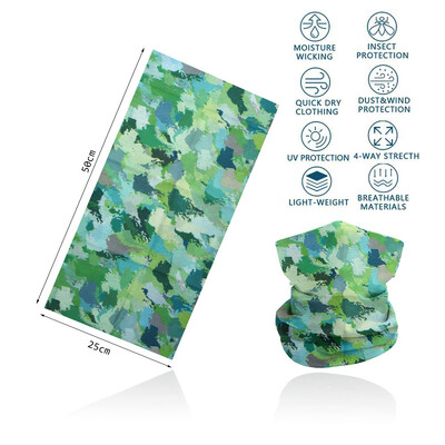 Zöld arcpánt védő túra nyakba kapaszkodó férfi női futó kemping szabadtéri fejpánt vékony varrat nélküli cső kerékpáros fejkendő