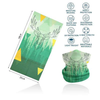 Zöld arcpánt védő túra nyakba kapaszkodó férfi női futó kemping szabadtéri fejpánt vékony varrat nélküli cső kerékpáros fejkendő