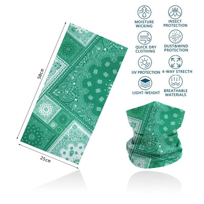 Zöld arcpánt védő túra nyakba kapaszkodó férfi női futó kemping szabadtéri fejpánt vékony varrat nélküli cső kerékpáros fejkendő