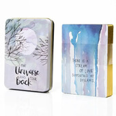 Svemir ima vaša leđa Tarot špil Tarot karte u limenoj kutiji s pozlaćenim rubom za karte za igru 44 komada