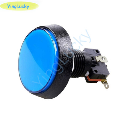Buton Arcade Lampă cu lumină LED de 60 mm, rotund mare, jucator de jocuri video, comutator cu buton, mașină de jocuri arcade