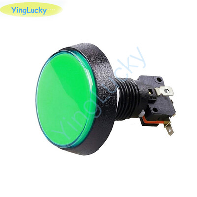 Buton Arcade Lampă cu lumină LED de 60 mm, rotund mare, jucator de jocuri video, comutator cu buton, mașină de jocuri arcade
