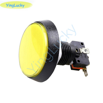 Buton Arcade Lampă cu lumină LED de 60 mm, rotund mare, jucator de jocuri video, comutator cu buton, mașină de jocuri arcade