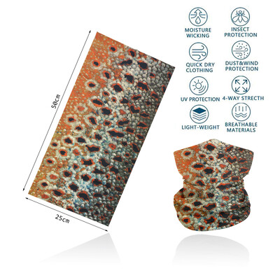 Riblje ljuske Navlaka za vrat s uzorkom za ribolov Tuba Biciklistički šal Planinarenje Trčanje Zaštita od UV zračenja Bandana za lice Muška traka za glavu Balaclava