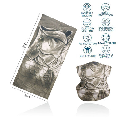 Riblje ljuske Navlaka za vrat s uzorkom za ribolov Tuba Biciklistički šal Planinarenje Trčanje Zaštita od UV zračenja Bandana za lice Muška traka za glavu Balaclava