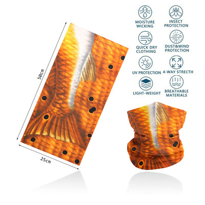 Riblje ljuske Navlaka za vrat s uzorkom za ribolov Tuba Biciklistički šal Planinarenje Trčanje Zaštita od UV zračenja Bandana za lice Muška traka za glavu Balaclava